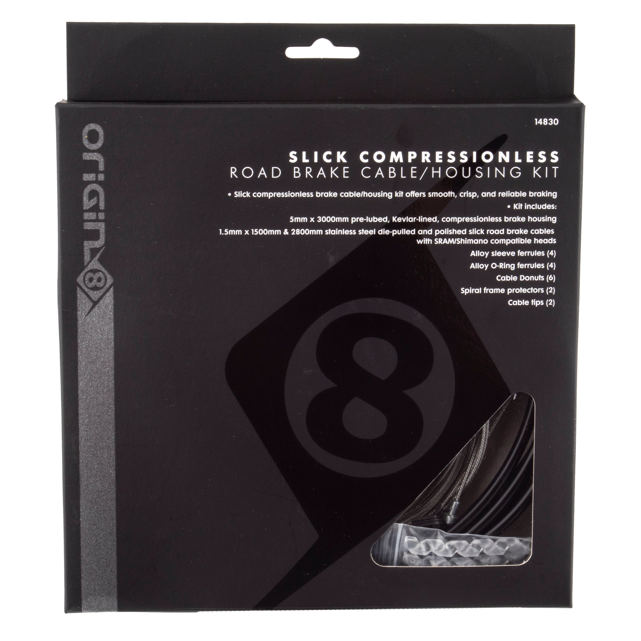 Slick Compressionless MTB Brake Cable/Housing Kit