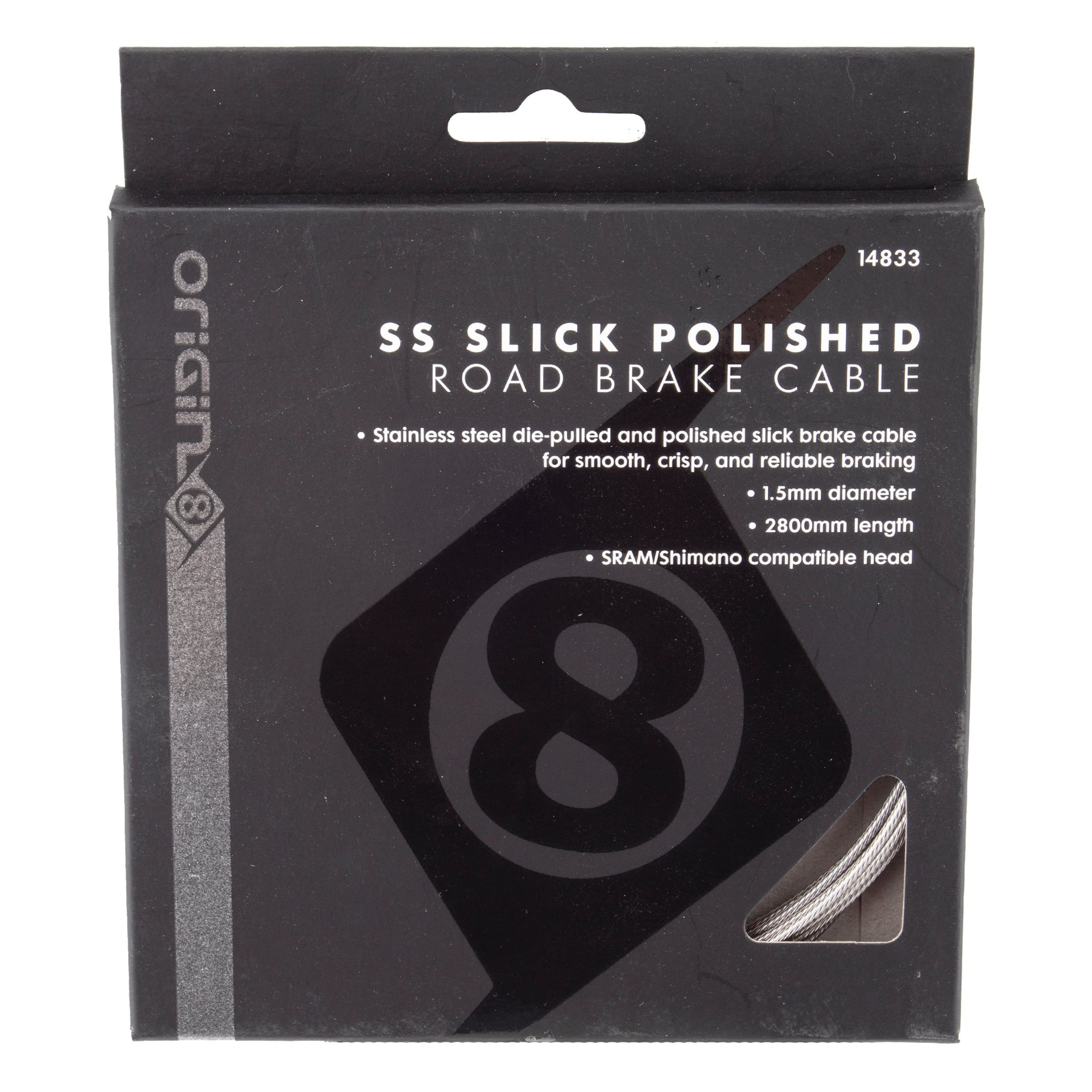 SS Slick Polished Road Brake Cable