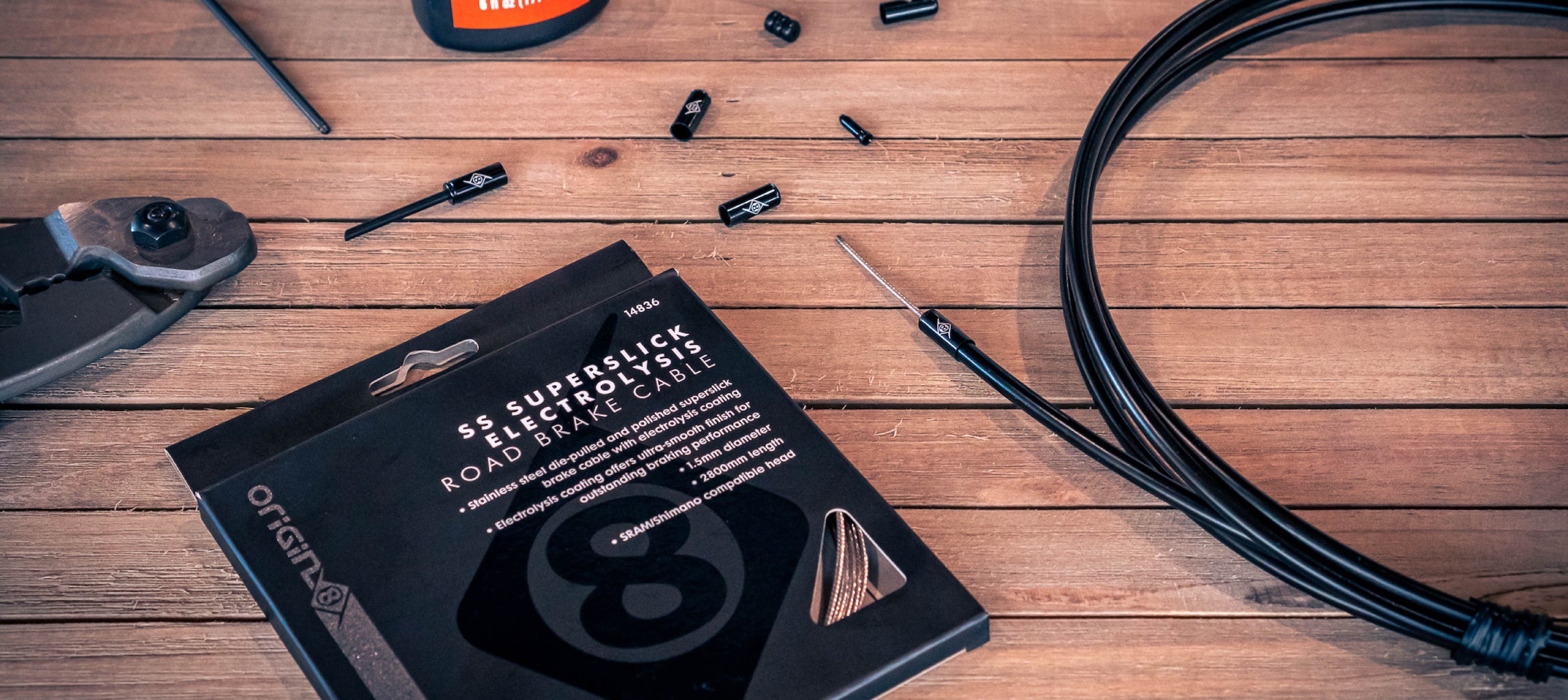 Slick Compressionless Road Brake Cable/Housing Kit